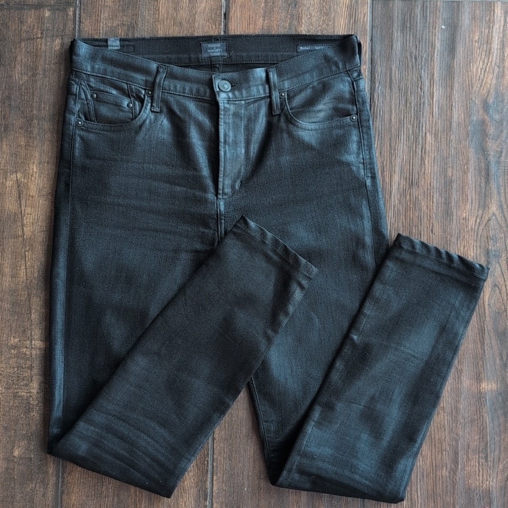 Citizens of Humanity Rocket High Rise Skinny Jeans Coated Black - Women's 29